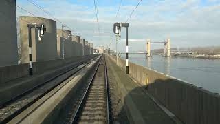 Cab ride train Rotterdam Waalhaven ZuidMaasvlakte West West via Theemswegtracé 20221209 [upl. by Inilam]