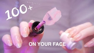 ASMR 100 TRIGGERS on YOUR FACE First Person  NonStop Tingles [upl. by Yhtuv]