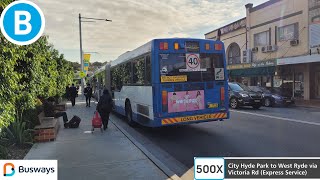 Busways North West Ryde mo 1722 Volvo B12BLEA Euro 3 Custom Coaches CB60 bus ride [upl. by Hashimoto]