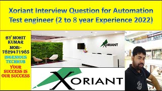 Xoriant Interview Question for Automation Test engineer 2 to 8 year Experience 2022 [upl. by Iy442]