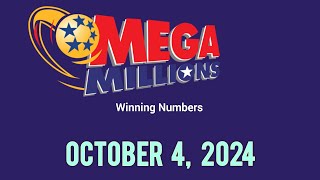 Today Mega Millions Results October 4 2024 [upl. by Kenwood]