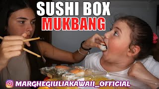 MUKBANG SUSHI BOX  Marghe Giulia Kawaii [upl. by Htebasil]