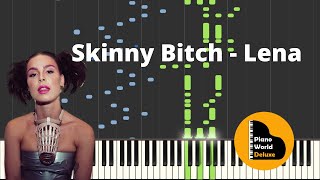 Skinny Bitch  Lena  Piano Tutorial  Synthesia  advanced [upl. by Sacks347]