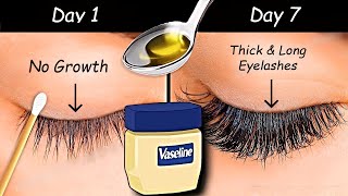 Use Vaseline to Grow Long eyelashes amp Thick eyebrows from First WEEK  Thick Eyelash Growth Serum [upl. by Adley]