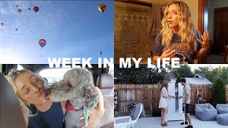 VLOG Best Friends Gender Reveal Hot Air Balloon Races New Fav Hair Tool Weekend Back Home [upl. by Worrad]