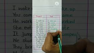 Present tense  Past tense✅💯englishtips english tense englishgrammar shortseducation [upl. by Marylynne]