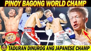 BREAKING PINOY PANALO BAGONG WORLD CHAMP DINUROG ANG HAPON 9TH RD TKO taduran vs shigeoka [upl. by Anoiek172]