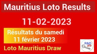 Loto Mauritius Results  Résultats du samedi 11 février 2023 [upl. by Nimar512]