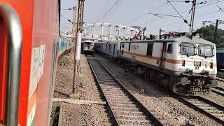 12595 HUMSAFAR EXPRESS MEETS 12876 NEELANCHAL EXPRESS EXTREME HONKING [upl. by Atorod]