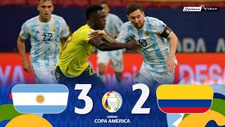 Argentina 1 3 x 2 1 Colombia ● 2021 Copa América Semifinal Extended Goals amp Highlights HD [upl. by Rorke294]