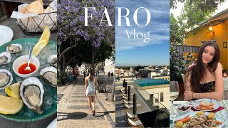 FARO TRAVEL VLOG  Visiting the AlgarvePortugal places to eat exploring the city and islands [upl. by Berget286]