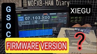 XIEGU GSOC  LOOK UP FIRMWARE VERSION [upl. by Latty572]