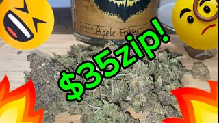 Trying Apple Fritter THCa 35zip Cannabis and Coffee reviews [upl. by Ailemak]