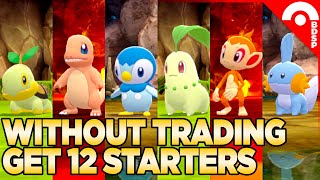 How to Get All 12 Starter Pokemon WITHOUT TRADING in Brilliant Diamond amp Shining Pearl [upl. by Aihsel]