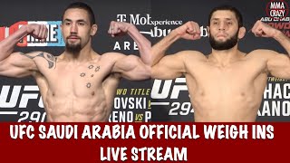 UFC Saudi Arabia Whittaker vs Aliskerov Official Weighin Live Stream [upl. by Ycnan227]