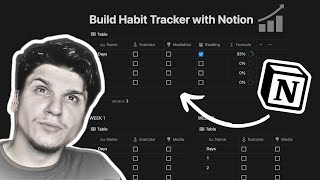 Build Habit Tracker Notion With Percent [upl. by Novart]