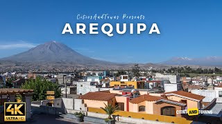 Arequipa Peru 🇵🇪 in 4K Video by Drone ULTRA HD  Flying over Arequipa Perú [upl. by Llydnek958]