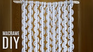 Wavy Macramé Wall Hanging  Easy Wall Decor Tutorial [upl. by Allekim]