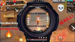 Free Fire Solo vs Squad One Man Army 10 Kill💀 With Boohay 🔥 Garena Free Fire Gaming Arif Sk [upl. by Acira]