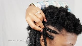 Cornrow Braids Step By Step Tutorial How to Part and French Braid Your Natural 4c Hair Part 2 [upl. by Nosyarg]