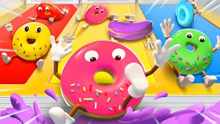 Colors Song  Ten Little Donuts  Fun Sing Along Song  Kids Cartoon  Kids Song  BabyBus [upl. by Anwahsed]