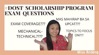 DOST SCHOLARSHIP EXAM  Answering 5 Questions about DOST exam [upl. by Acirretahs]