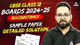 CBSE Class 12 Accounts Sample Paper 2024 25 Solution  CBSE Class 12 Accounts Sample Paper [upl. by Photina108]