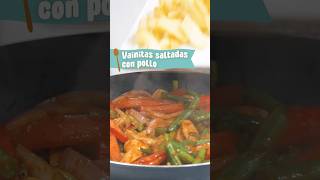 ¿Cómo preparar VAINITAS SALTADAS con POLLO ¡Ideales para el menú semanal🍗 👇 [upl. by Eelam]