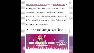 NENE LEAKES GETS NEW REALITY SHOW ON LIFETIME quotOUTRAGEOUS LOVEquot [upl. by Auhsoj]