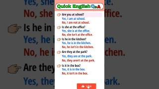 🔤 Simple English QampA  For Beginners  Practice English  shorts [upl. by Htinek]