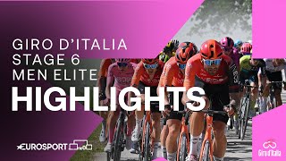 A Win To Remember 😁  Giro DItalia Stage 6 Race Highlights  Eurosport Cycling [upl. by Nroht]