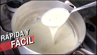 Salsa BECHAMEL FÁCIL en 10 MINUTOS  SALSA BLANCA [upl. by Nivalc991]