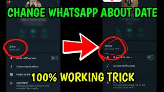 How To Change WhatsApp About Date To 20 January 1970  StepbyStep Process [upl. by Ateinotna445]