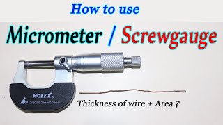 Micrometer Screw gauge How to read easily Thickness area wire reading in UrduHindi Easy Science NTU [upl. by Mikahs]