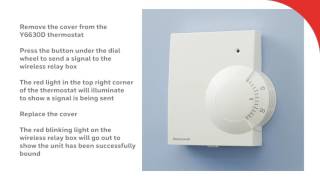 Binding the Honeywell Home Y6630D Wireless Room Thermostat [upl. by Hyacinthe]