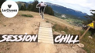 Découverte du bikepark de la Clusaz  Freeride et North shore [upl. by Anippesuig]