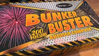 Baterie BUNKER BUSTER 200 Focuri 20mm FIRESHOW [upl. by Nairbo]