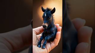 Cute baby black horse babyanimals cute amazing viralshorts [upl. by Kienan]