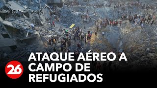 Gaza  Ataque aéreo a campo de refugiados de Jabalía [upl. by Rosio615]