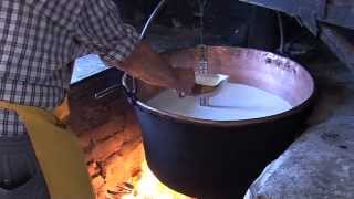 Channel Cheese  Making ricotta over an open fire in Northern Italy [upl. by Megan]