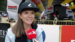 Maja Włoszczowska wygrywa i kibicuje Polakom „Pchamy”  80 Tour de Pologne [upl. by Tarrsus809]