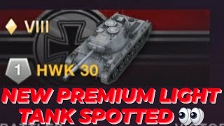 HWK 30  New Premium German light tank spotted  WOTB ⚡ WOTBLITZ [upl. by Lajes]