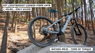 Bafang M820 DIY Lightweight Carbon Fiber Emtb build [upl. by Lehteb]