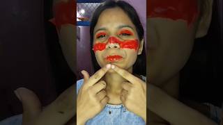 Remove peel off lipstick tint your face shorts short youtubeshorts ytshorts challenge makeup [upl. by Ellinger]