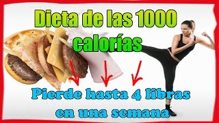 Dieta de 1000 Calorias  Dietas EFECTIVAS para ADELGAZAR [upl. by Inhsor]