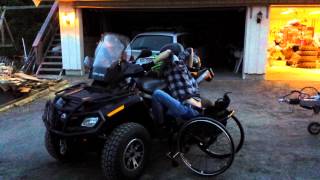 Paraplegic getting on an ATV [upl. by Festa978]