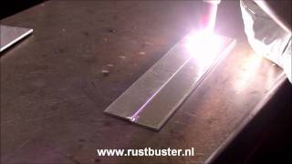 Aluminium TIG lassen vloeien AC GTAW alu melt [upl. by Yates]