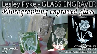 Photographing engraved glass Glass engraving  problems when taking photographs [upl. by Weaks862]