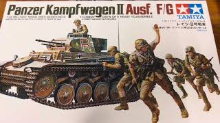 TAMIYA WW2 GERMAN 135th SCALE PANZERKAMPFWAGEN 2 AUSFFG BUILD [upl. by Hendrika]