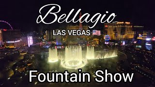 Fountains of Bellagio Las Vegas 🇺🇸  Fountain Show from Bellagio Hotel Room  Luxury 5 Star Hotel [upl. by Anyad363]